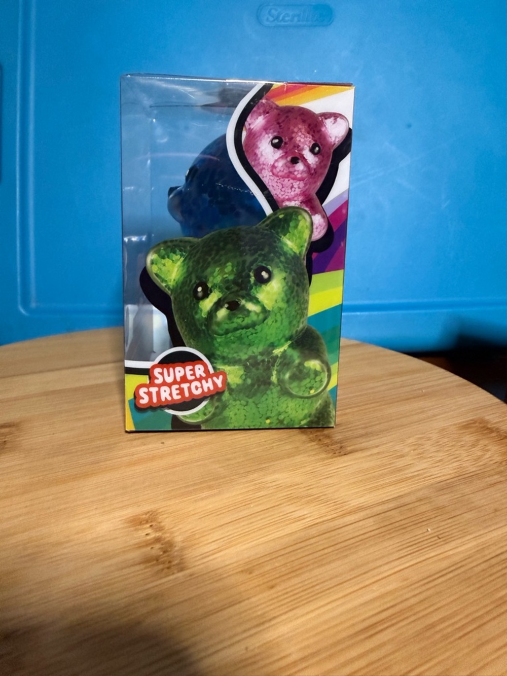 Light-Up Squishy Glittery Air Bear - Blue - Picture 2 of 5